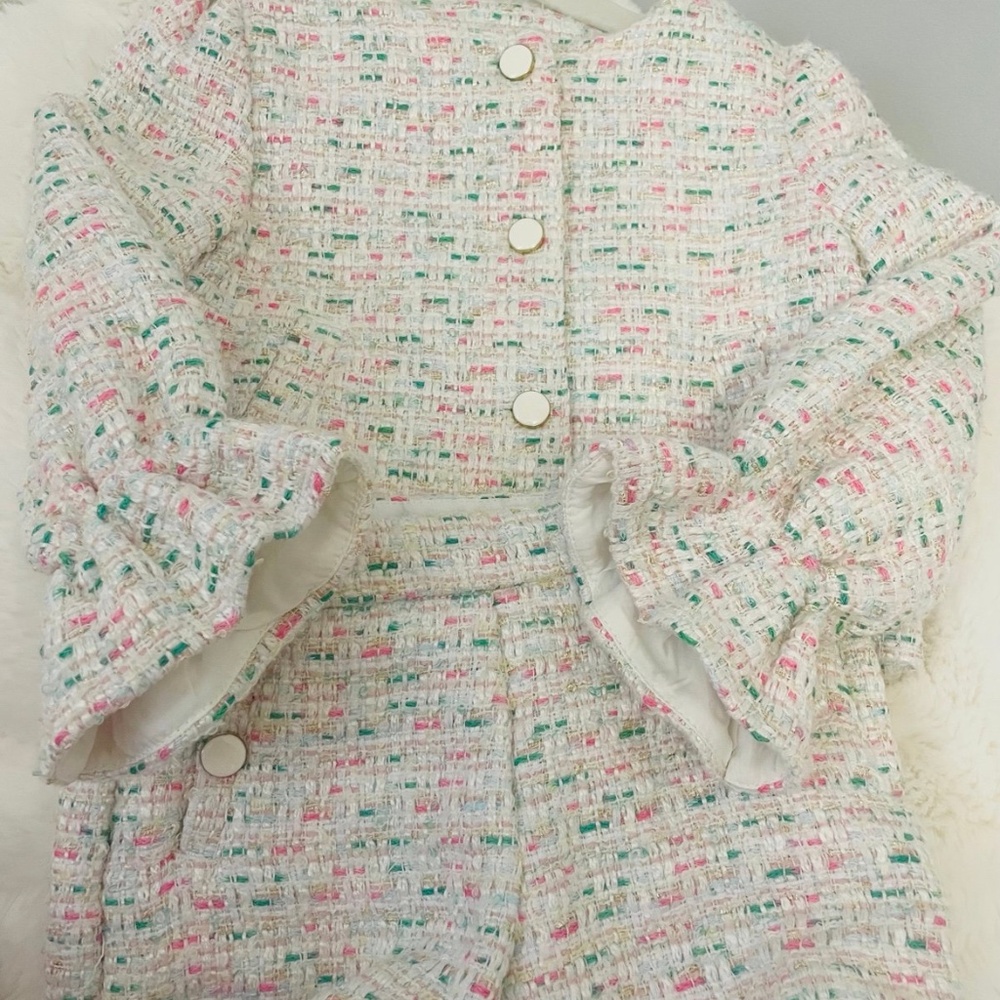 Janie and Jack toddler girl tweed set